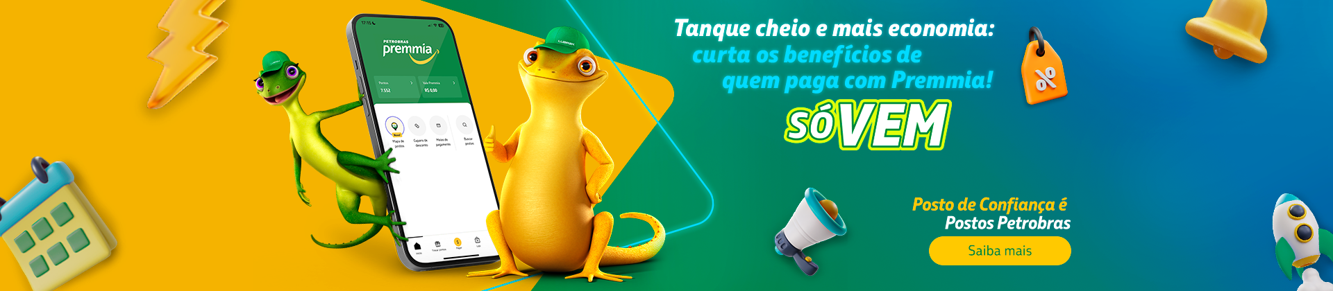 Aproveitar toda essa energia? Troca no Premmia, vai!