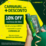 Na troca de 200 pontos Premmia você ganha 12% off na troca de óleo + R$30,00 de desconto na próxima troca ou 10% off direto na loja com cupom carnaval10.