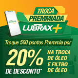 Se você é participante do programa Petrobras Premmia (níveis Aditivado e Premium), resgate 500 pontos e ganhe 20% de desconto na troca de óleo e filtro de óleo. Promoção válida de 17/03/2022 até 31/12/2022.