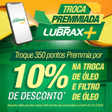 Se você é participante do programa Petrobras Premmia, resgate 350 pontos e ganhe 10% de desconto na troca de óleo e filtro de óleo. Promoção válida de 01/01 a 31/12/2024.