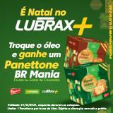 Troque o óleo nos centros de lubrificação Lubrax+ e, além de ganhar uma revisão de 18 itens no seu veículo, você ainda leva para casa um delicioso panettone BR Mania. Promoção válida até 31/12/2021 ou enquanto durarem nossos estoques.